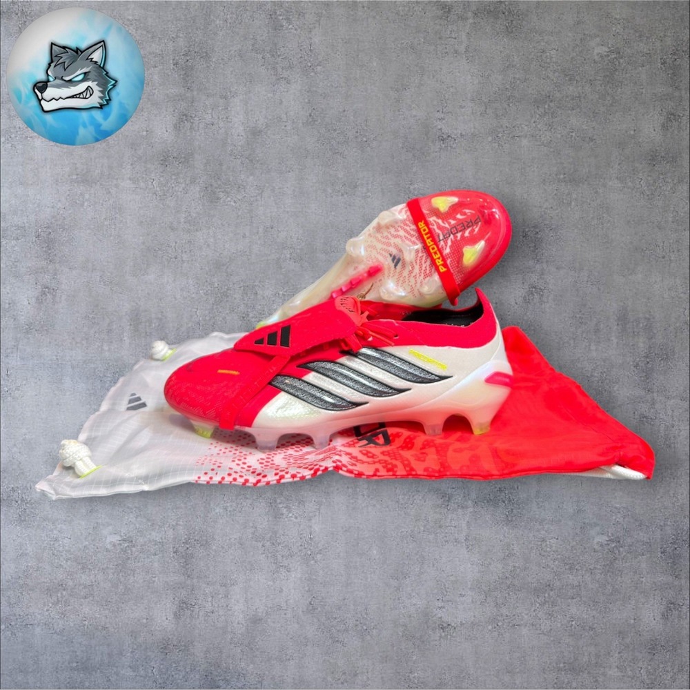 adidas Predator Elite FT FG Soccer Cleats Lucid Red Black White Men's 7.5 JS0380